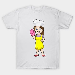 Baker with Cooking apron & Oven gloves T-Shirt